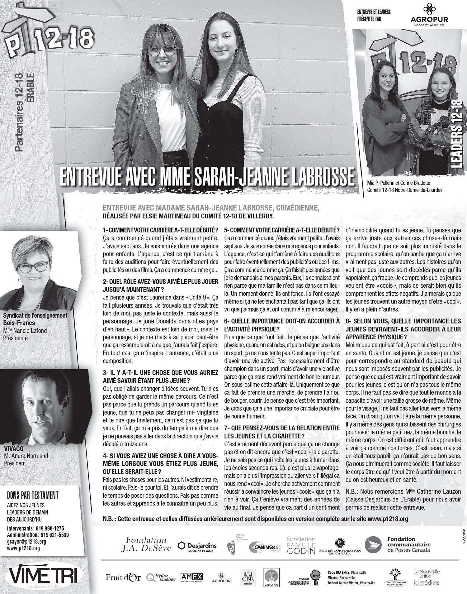 Miniature de journal : entrevue avec Sarah-Jeanne Labrosse